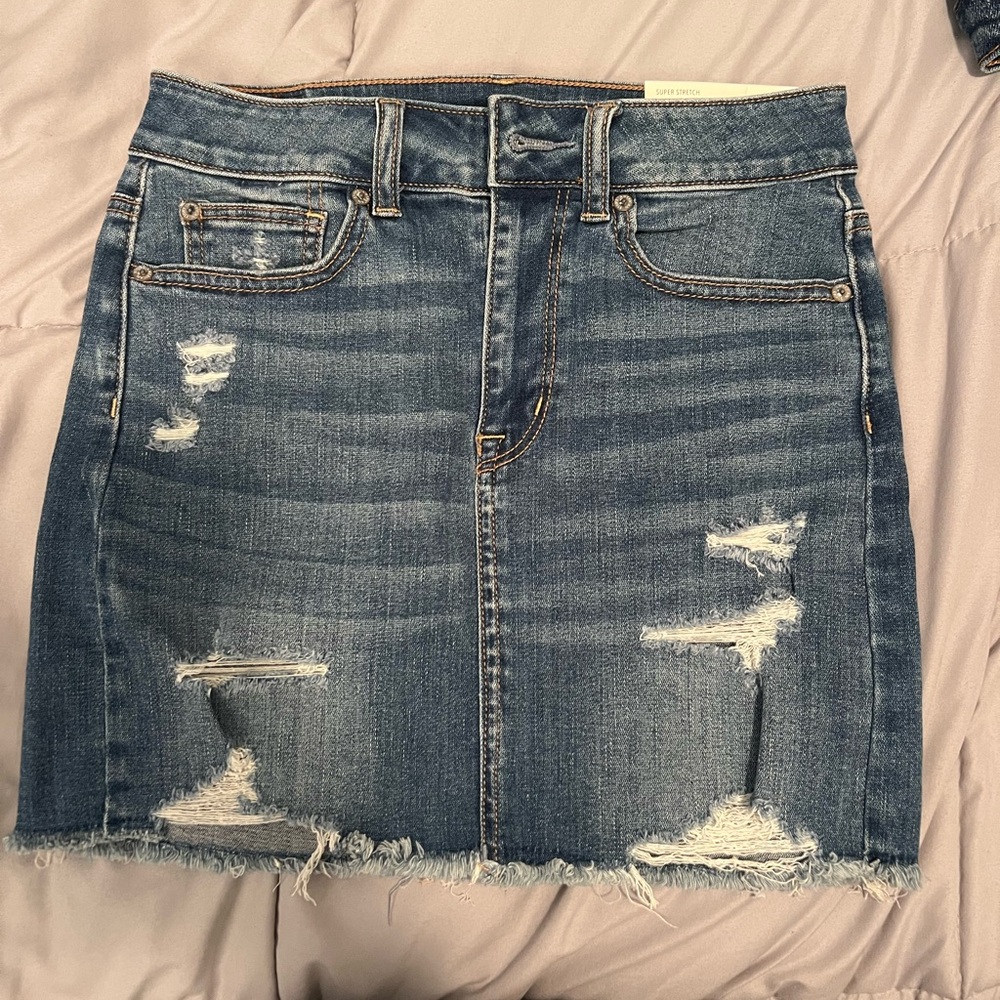 American Eagle denim mini skirt